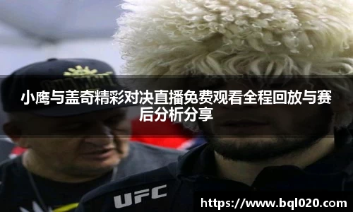 小鹰与盖奇精彩对决直播免费观看全程回放与赛后分析分享